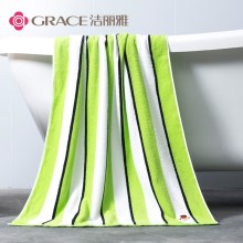 洁丽雅泰迪熊青春无限 彩色条纹加厚舒适亲肤裹身浴巾