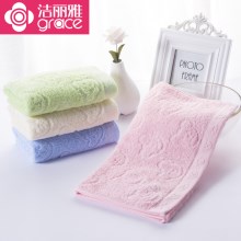 洁丽雅毛巾 纯棉吸水面巾洗脸巾成人运动巾 一等品8837 6713 6714