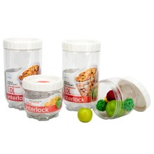 乐扣乐扣(lock&lock)储物罐 冰箱侧门塑料收纳罐 四件套 INTERLOCK INL301S001