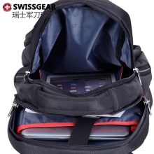 瑞士军刀瑞制双肩包欧美时尚专柜品牌电脑包运动休闲背包黑色男包SA9666